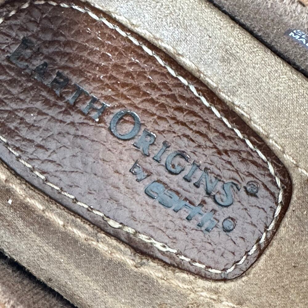 Earth Origins Clinton Brown Leather Slip On Loafers Comfort Shoes Womens Size 9 - Picture 6 of 7